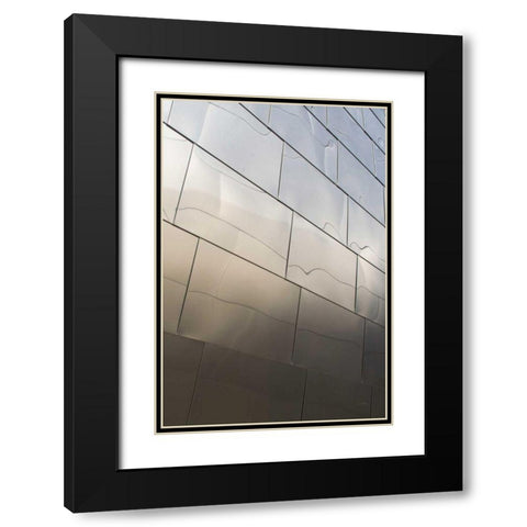 Skyscraper IV Black Modern Wood Framed Art Print with Double Matting by Aledanda