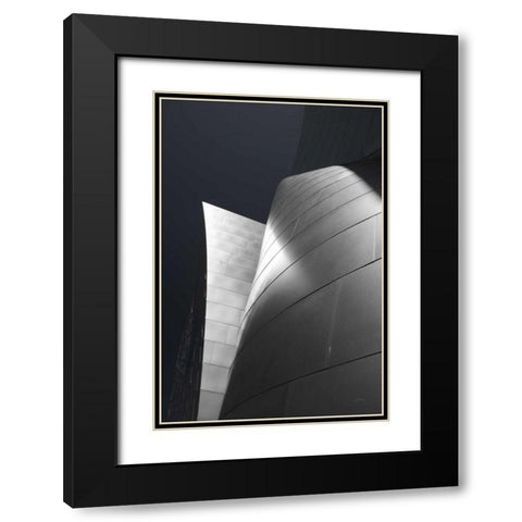 Skyscraper V Black Modern Wood Framed Art Print with Double Matting by Aledanda