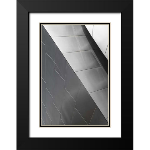 Skyscraper VI Black Modern Wood Framed Art Print with Double Matting by Aledanda