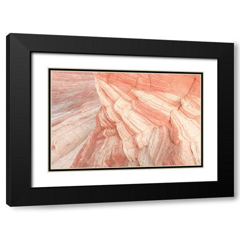Coyote Buttes VII Blush Black Modern Wood Framed Art Print with Double Matting by Majchrowicz, Alan