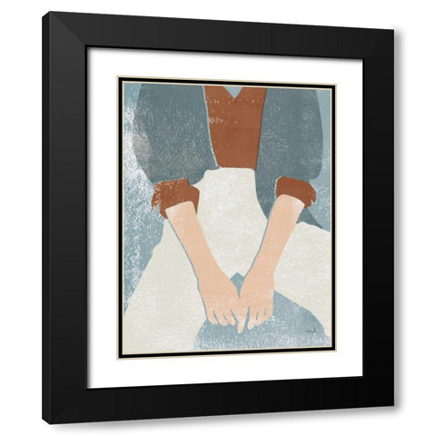 Casual II Black Modern Wood Framed Art Print with Double Matting by Hershey, Moira
