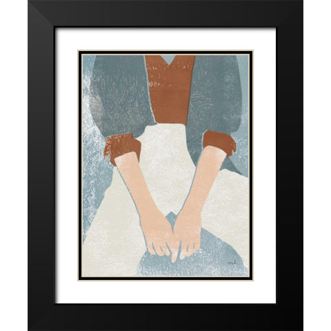 Casual II Black Modern Wood Framed Art Print with Double Matting by Hershey, Moira