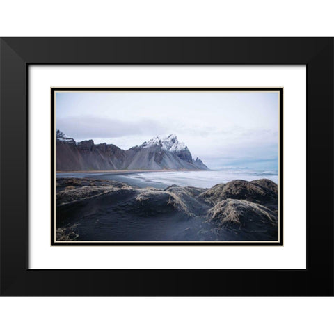 Stokksnes Black Modern Wood Framed Art Print with Double Matting by Marshall, Laura