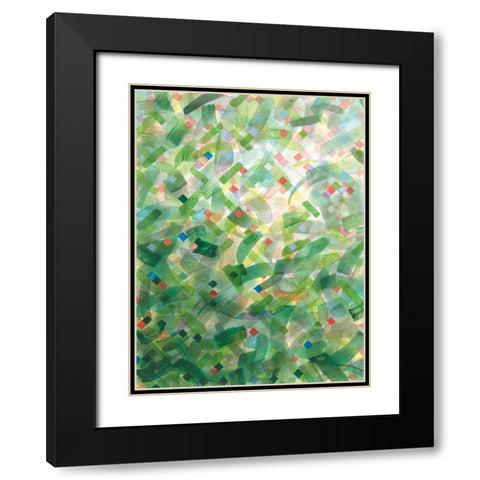 Jungle Abstract I Black Modern Wood Framed Art Print with Double Matting by Nai, Danhui