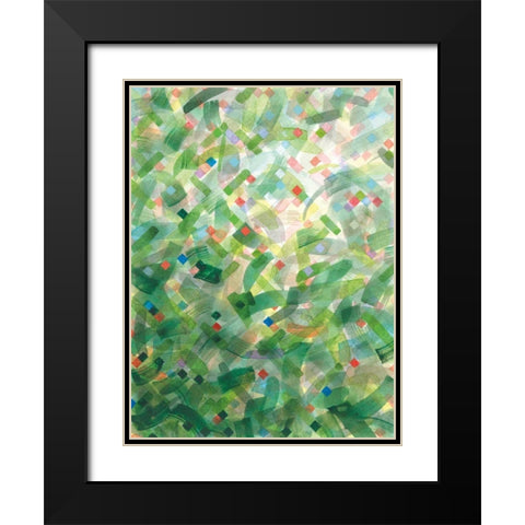 Jungle Abstract I Black Modern Wood Framed Art Print with Double Matting by Nai, Danhui