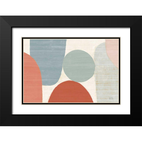 Spring Costa Del Sol II Muted Crop Black Modern Wood Framed Art Print with Double Matting by Mullan, Michael
