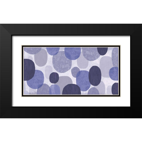 Purple Drips III Black Modern Wood Framed Art Print with Double Matting by Mullan, Michael