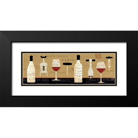 Evening in Paris Black Modern Wood Framed Art Print with Double Matting by Brissonnet, Daphne