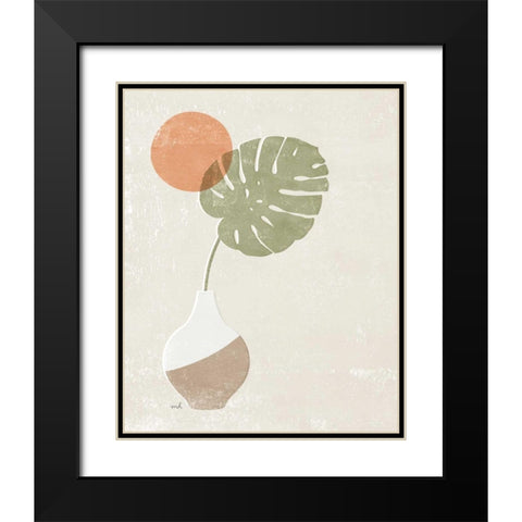 Sun Palm I Black Modern Wood Framed Art Print with Double Matting by Hershey, Moira
