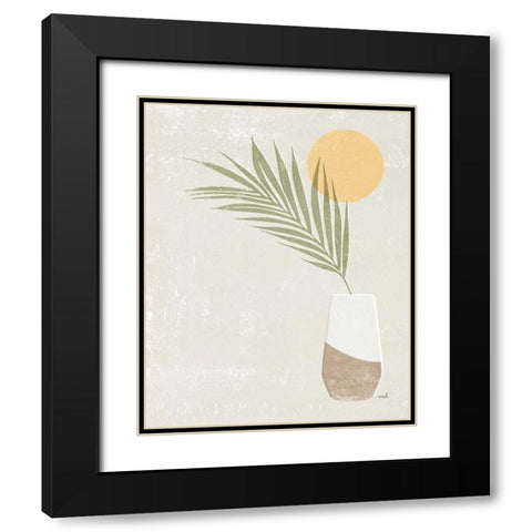 Sun Palm II Black Modern Wood Framed Art Print with Double Matting by Hershey, Moira