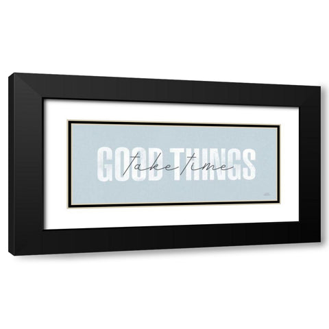 Morning Affirmations III Panel Black Modern Wood Framed Art Print with Double Matting by Marshall, Laura