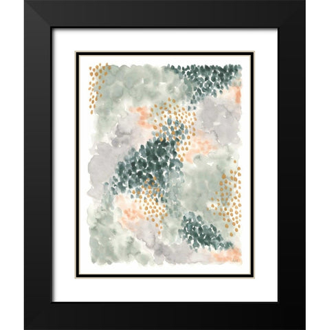 Spring Blooms II v2 Black Modern Wood Framed Art Print with Double Matting by Marshall, Laura