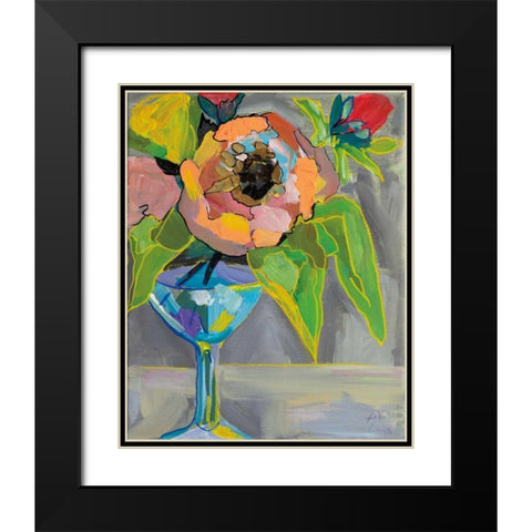 Half Fun Black Modern Wood Framed Art Print with Double Matting by Vertentes, Jeanette