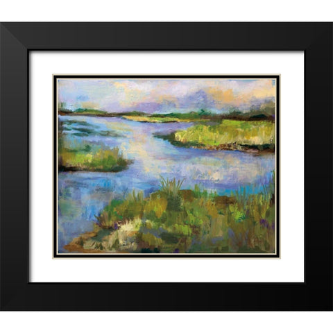 Connecticut Marsh Black Modern Wood Framed Art Print with Double Matting by Vertentes, Jeanette