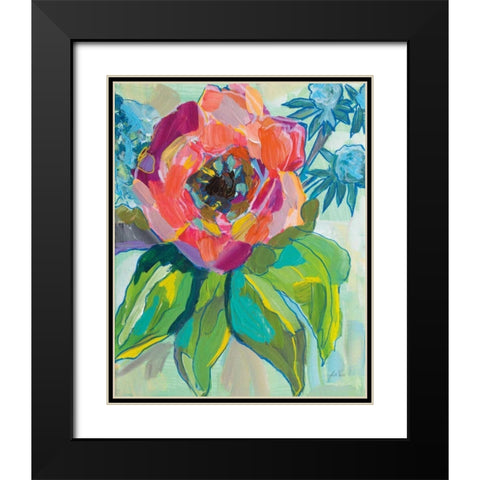 Poppy Black Modern Wood Framed Art Print with Double Matting by Vertentes, Jeanette