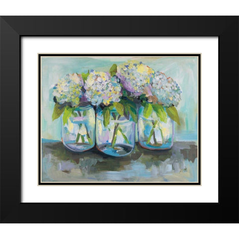 In a Row Black Modern Wood Framed Art Print with Double Matting by Vertentes, Jeanette