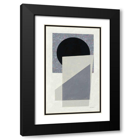 Full Moon I Black Modern Wood Framed Art Print with Double Matting by Schick, Mike