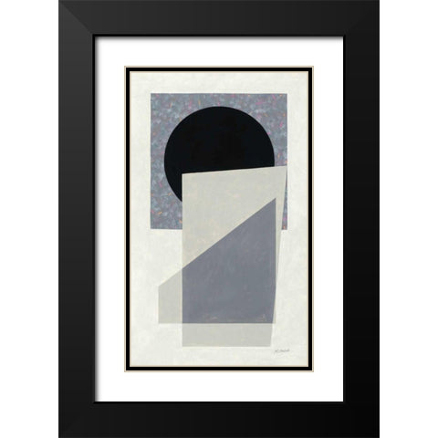 Full Moon I Black Modern Wood Framed Art Print with Double Matting by Schick, Mike