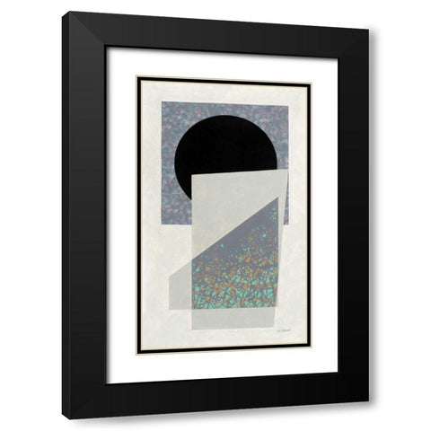 Full Moon I v2 Black Modern Wood Framed Art Print with Double Matting by Schick, Mike