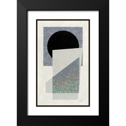 Full Moon I v2 Black Modern Wood Framed Art Print with Double Matting by Schick, Mike