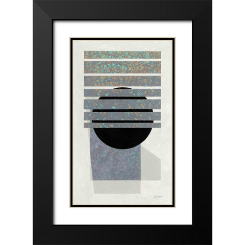 Full Moon II v2 Black Modern Wood Framed Art Print with Double Matting by Schick, Mike