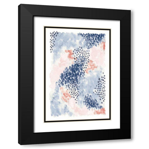 Spring Blooms II Blue Black Modern Wood Framed Art Print with Double Matting by Marshall, Laura