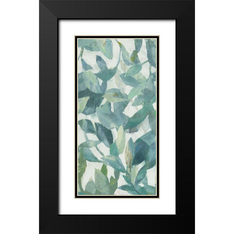 Summer Garden Greenery II Light Black Modern Wood Framed Art Print with Double Matting by Nai, Danhui