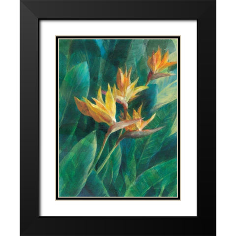 Bird of Paradise I Black Modern Wood Framed Art Print with Double Matting by Nai, Danhui