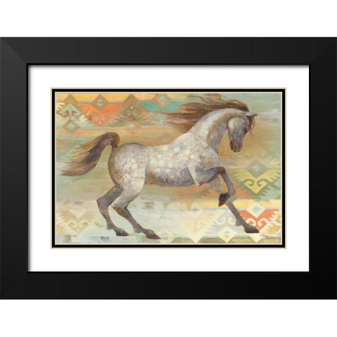 Grand Entrance Southwest Boho Black Modern Wood Framed Art Print with Double Matting by Hristova, Albena