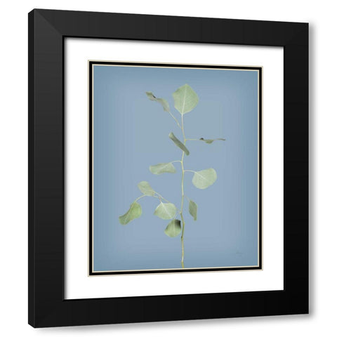 Simple Stems I Blue Crop Black Modern Wood Framed Art Print with Double Matting by Bradley, Felicity