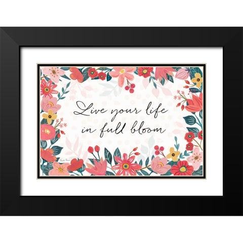 Bright Petals I Black Modern Wood Framed Art Print with Double Matting by Zaman, Farida