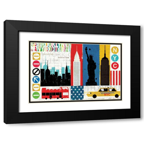 New York City Experience Black Modern Wood Framed Art Print with Double Matting by Mullan, Michael