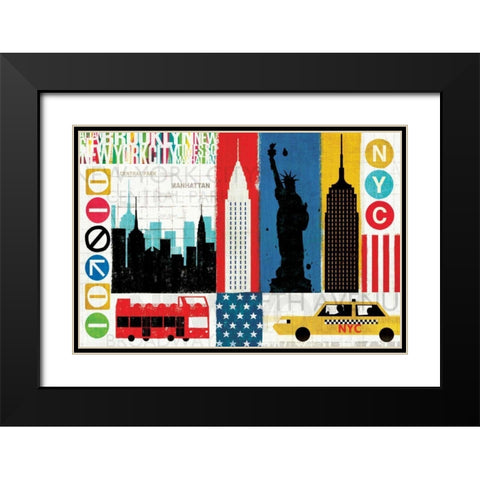 New York City Experience Black Modern Wood Framed Art Print with Double Matting by Mullan, Michael