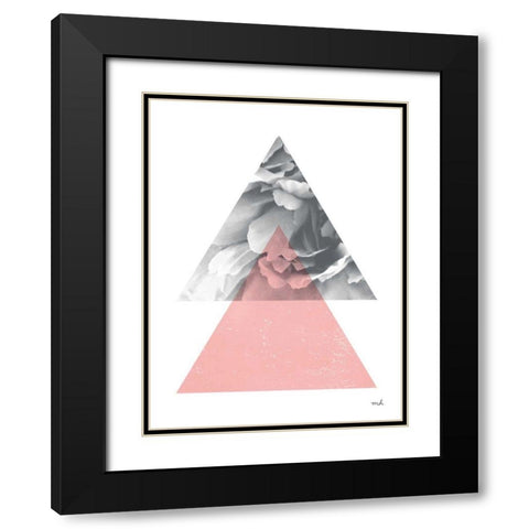 Blossoms II v2 Black Modern Wood Framed Art Print with Double Matting by Hershey, Moira