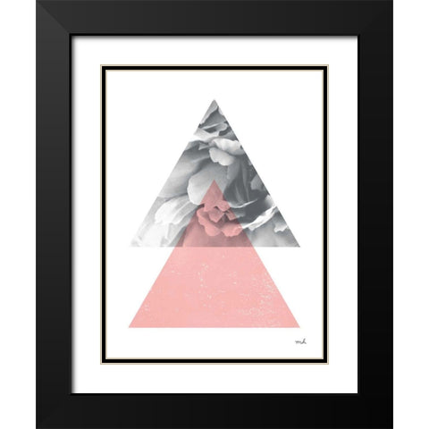 Blossoms II v2 Black Modern Wood Framed Art Print with Double Matting by Hershey, Moira