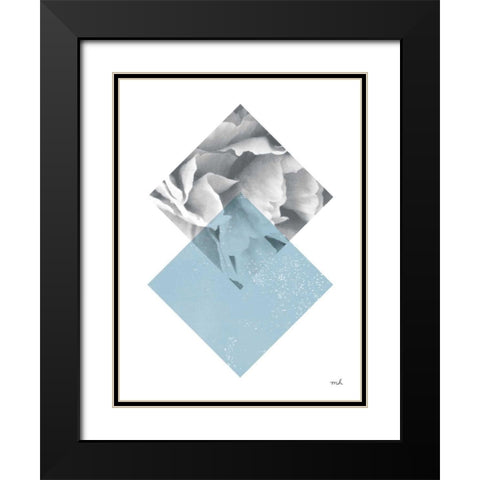 Blossoms III v2 Black Modern Wood Framed Art Print with Double Matting by Hershey, Moira