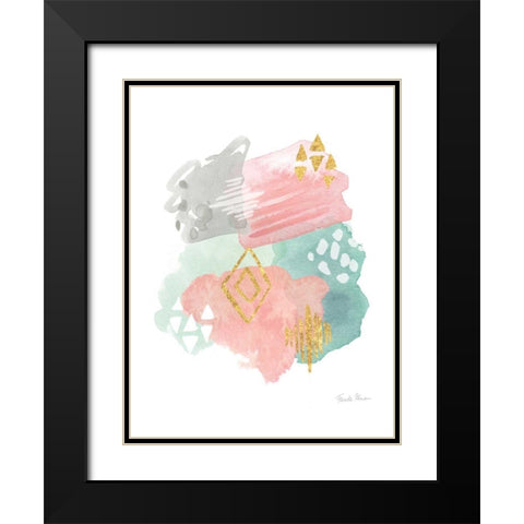 Faridas Abstract II v2 Black Modern Wood Framed Art Print with Double Matting by Zaman, Farida