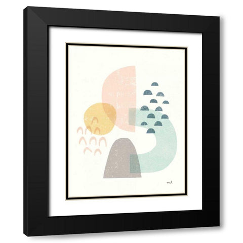 Happy Thoughts I v2 Black Modern Wood Framed Art Print with Double Matting by Hershey, Moira