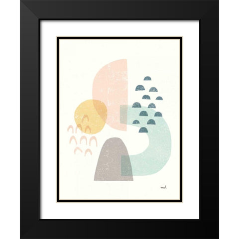 Happy Thoughts I v2 Black Modern Wood Framed Art Print with Double Matting by Hershey, Moira