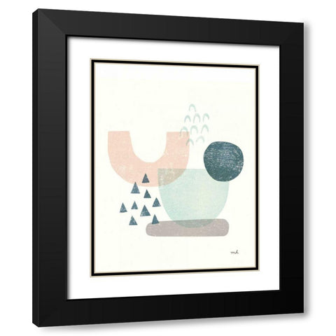 Happy Thoughts II v2 Black Modern Wood Framed Art Print with Double Matting by Hershey, Moira