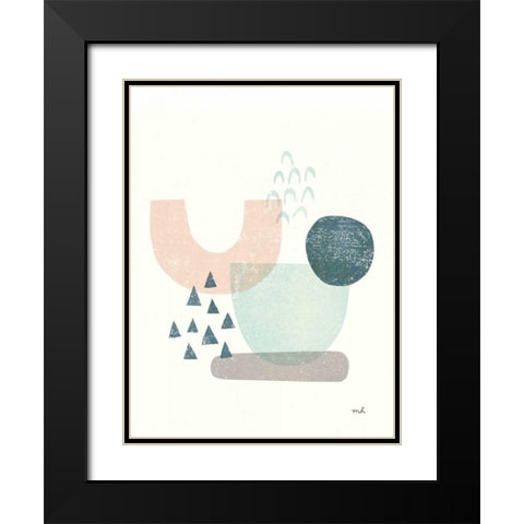 Happy Thoughts II v2 Black Modern Wood Framed Art Print with Double Matting by Hershey, Moira