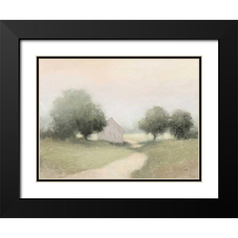 Country Road Neutral Black Modern Wood Framed Art Print with Double Matting by Purinton, Julia