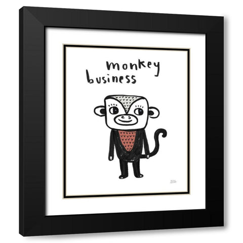 Scandy Baby Gray II Black Modern Wood Framed Art Print with Double Matting by Averinos, Melissa
