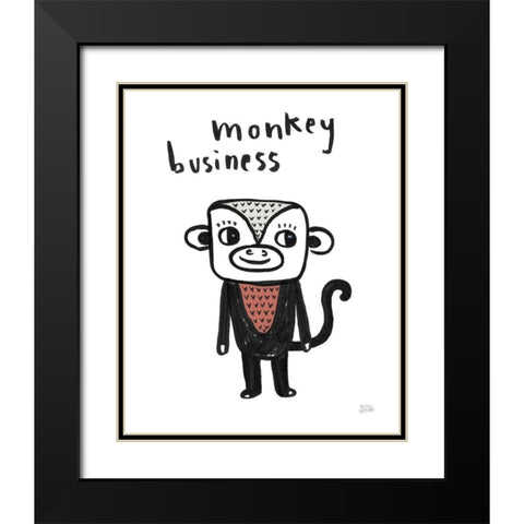 Scandy Baby Gray II Black Modern Wood Framed Art Print with Double Matting by Averinos, Melissa
