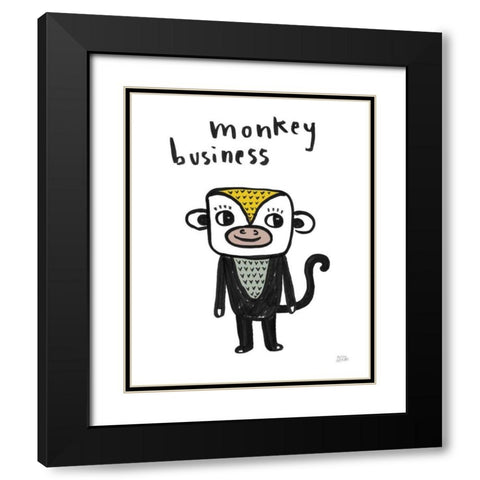 Scandy Baby Light II Black Modern Wood Framed Art Print with Double Matting by Averinos, Melissa