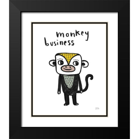 Scandy Baby Light II Black Modern Wood Framed Art Print with Double Matting by Averinos, Melissa