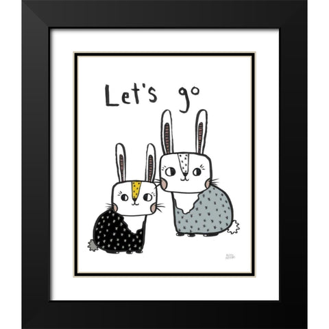 Scandy Baby Light V Black Modern Wood Framed Art Print with Double Matting by Averinos, Melissa