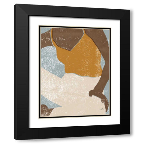 Casual III Black Modern Wood Framed Art Print with Double Matting by Hershey, Moira