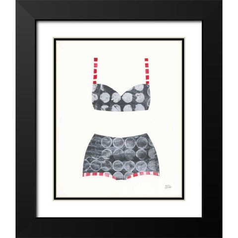 Bathing Beauty I Black Modern Wood Framed Art Print with Double Matting by Averinos, Melissa