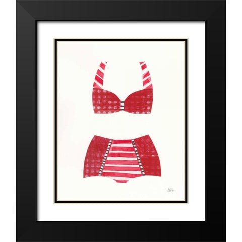 Bathing Beauty II Black Modern Wood Framed Art Print with Double Matting by Averinos, Melissa